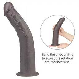 Вібратор Lovetoy Dual-Layered Silicone Nature Cock 10'' 25.3 см (чорний) - мініатюра 9