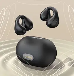 Навушники Langsdom бездротові кісткові M8 Open-Ear з спрямованим звуком Bluetooth 5.3 LED дисплеєм та шумоподавленням Чорний - мініатюра 5