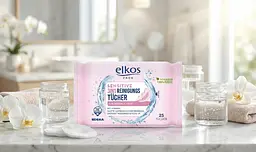 Серветки для очищення обличчя Elkos Sensetive 3 в1 з календулою для чутливої шкіри 25 шт. Демакіяж для чутливої шкіри - мініатюра 4