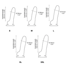 Реалістичний фалоімітатор Strap-On-Me Sliding Skin Realistic Dildo Fuchsia - Size М Strap-on-me SO6255 92868 - мініатюра 2