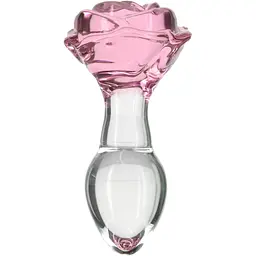 Скляна анальна пробка Pillow Talk Rosy Luxurious Glass Anal Plug