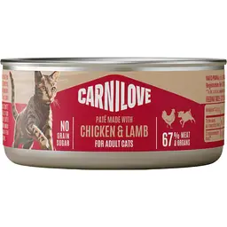 Вологий корм для котів Carnilove Chicken & Lamb паштет курка і ягня 100 г