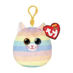 Мягкая игрушка Ty брелок Squish-A-Boos Кошка Heather 12 см (39561)