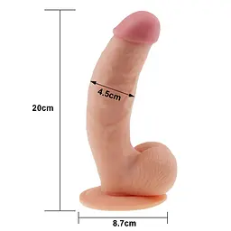 Фалоімітатор Lovetoy The Ultra Soft Dude 21 см тілесний - мініатюра 4