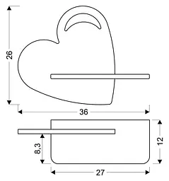 Настінний світильник Candellux 21-84576 HEART - мініатюра 3