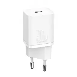 Мережевий зарядний пристрій Baseus Super Silicone PD Charger 20W Type-C білий(30696 white)