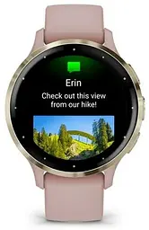 Смарт-годинник Garmin Venu 3S Soft Gold S. Steel Bezel w. Dust Rose Case and S. Band (010-02785-03) - мініатюра 3