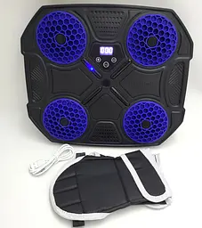 Настінний боксерський тренажер з підсвічуванням та музикою Bluetooth на 4 цілі секції інтерактивна настінна мішень груша для боксу з рукавичками 32х27.5см BOXING ME UKC 926 - мініатюра 4