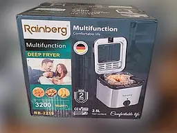 Фритюрниця для дому Rainberg RB-2219 з терморегулятором і знімною чашею - мініатюра 2