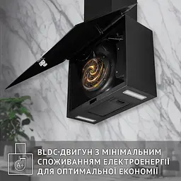 Витяжка декоративна похила PERFELLI PIANO NERO - мініатюра 8