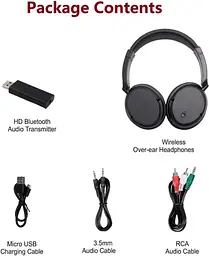 Бездротові Bluetooth-навушники Hi-Fi для телевізора, ПК та смартфона - мініатюра 2
