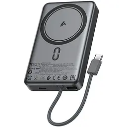 Павербанк Acefast Magnetic Wireless Black 10 000 mAh / 22.5 Вт (6974316284017)