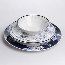 Столовий фарфоровий сервіз на 6 персон Blossom Blue Yiwu HP-7-713N - мініатюра 7