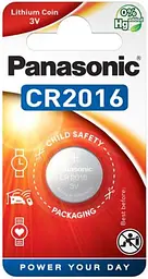 Батарейка Panasonic CR-2016EL/1B літієва CR2016 блістер 1 шт.