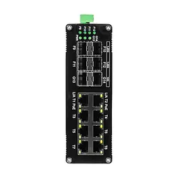 PoE-комутатор 14-портовий керований L2+ E-LINK ETH-IMC2408MP гігабітний з 8 портами PoE, 240W (73-00150) - мініатюра 2