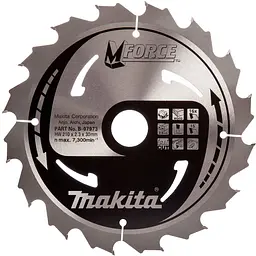 Диск пиляльний по дереву 210х30 мм 16T Makita M-Force B-07973
