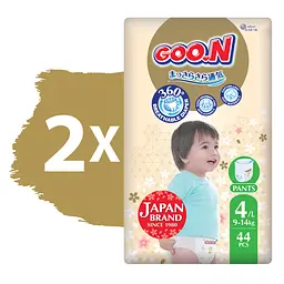 Трусики-підгузки Goo.N Premium Soft розмір 4(L) 9-14 кг доу-пак 88 шт. - мініатюра 2