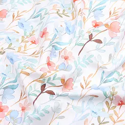 Сімейна постільна білизна ранфорс з простирадлом на резинці AQUARELLE FLOWERS CS1 COSAS (2200000066862) - мініатюра 9