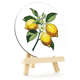 Картина за номерами, Сонячні лимони , кругла, Ø15 см, з мольбертом, ROSA START - мініатюра 3
