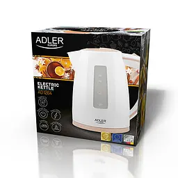 Електрочайник пластиковий Adler AD 1264 white 1,7 літр - мініатюра 6