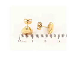 Сережки Xuping пусети TTM Stainless Steel 14K "Об'ємні трикутники" 9х9мм (335886) 1,2см - мініатюра 2