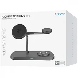 Бездротовий ЗП Proove Magnetic Field Pro 3 in 1 Qi2 black - мініатюра 2