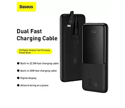 Портативна батарея Powerbank Baseus Elf Digital Display Fast Charge 10000 mAh 22.5W PPJL010001 Black - мініатюра 4