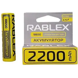 Літій-іонний акумулятор Rablex 18650 2200 mAh (Li-ion) 3.7 V Original - мініатюра 4