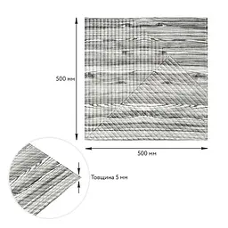 Самоклеюча декоративна 3D панель 500х500х5мм Бамбук Дерево Зебра SW-00002884 - мініатюра 3