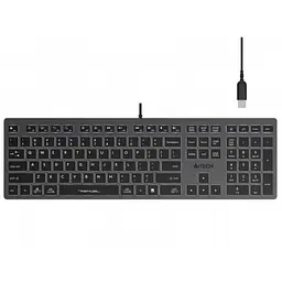 Клавіатура A4tech FX60H Grey White backlit, Fstyler keyboard, USB