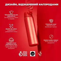 Пляшка для води металева вакуумна ION8 920 мл Vacuum Insulated Red (I8TS1000Red) - мініатюра 5