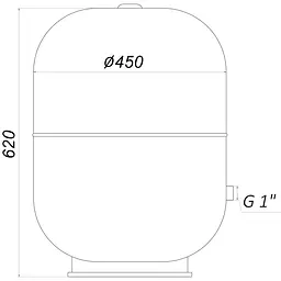 Гідроакумулятор з фіксованою мембраною 80 л Zilmet Hydro-Pro 10bar (11A0008000) - мініатюра 6