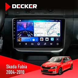 Штатна магнітола Skoda Fabia 2007-2014 Decker D10-006 4x64, 4G Decker (НФ-00009524)