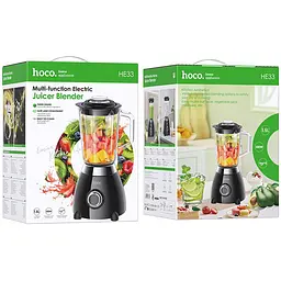 Блендер Hoco HE33 Electric Retro Juicer 500W (1.5L) Black - мініатюра 5