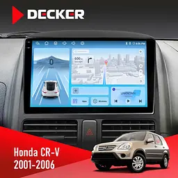 Штатная магнитола Honda CR-V 2001-2006 Decker D9-010 6x128, DSP, 4G, 2K Decker (НФ-00004663)