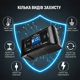 Автоматичний зарядний пристрій HTRC P15 Імпульсний, функція ремонту Repair, десульфатор 12V 15A-24V 10A LiFePO4, AGM, GEL, EFB, WET (19523) - мініатюра 5