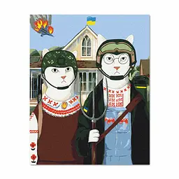 Розмальовка за номерами Оrner Українська Котика. Оборона (40х50) (orner-1675)