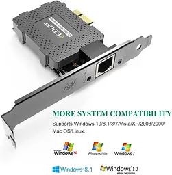 Мережева карта EDUP EP-9602GS гігабітний мережевий адаптер PCI Express PCIe для ПК (19208) - мініатюра 3