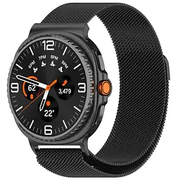 Ремінець металевий для смарт-годинника Google Pixel Watch 40,44,46 mm, Milanese Magnetic, чорний, міланська петля, браслет на магнітній застібці, сумісний з годинником Google Pixel Watch, для моделей з розміром корпусу 40,44,46 мм
