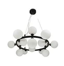 Люстра молекула кільце з кулями Levistella 761J2029-15 BK+WH