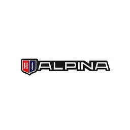 Емблема напис BMW ALPINA 138×25мм алюміній (на скотчі)