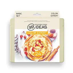 Набір олівців кольорових 99IDEAS "Color Expert" 24 кольори, Basic Set, металева коробка, 99CE-24BAS