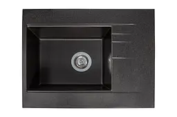 Кухонна мийка гранітна Miraggio Bodrum 650 black 649x500x220 00207107, Чорний