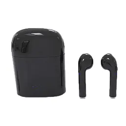 Бездротові навушники TWS i7 Mini з боксом для заряджання Black (au057) - мініатюра 4