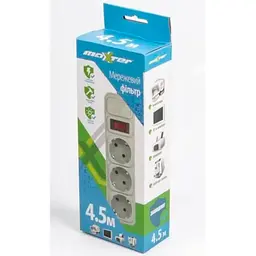 Фільтр живлення Maxxter 3 розетки, 4.5м, білий (SPM3-G-15G)