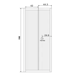 Душові двері Eger bifold 80x195 см 599-163-80(h), прозорий, хром - мініатюра 9
