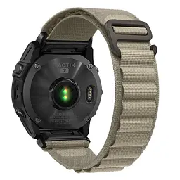 Ремінець для Garmin 20 mm, оливковий, AlpinaStyle, тканинний поліестеровий ремінець для смарт-годин, дихаючий, для активного відпочинку та спорту, ArmorStandart (ARM85690) - мініатюра 2