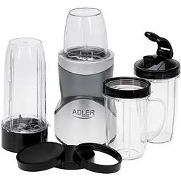 Фітнес-блендер Adler AD 4084 500Вт/ Pulse/ скляні пляшки 1x700мл,2x500мл,1x300мл/