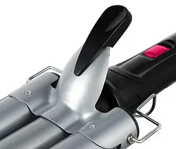 Потрійна плойка Domotec MS-481B три хвилі для створення хвиль та локонів 3 Barrel Hair Curler 97 Вт Чорна - мініатюра 2