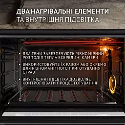 Електрична піч Perfelli TRIMO 48 BLACK - мініатюра 4